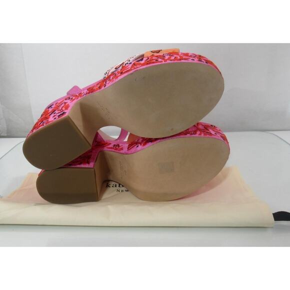 Kate Spade New York Rio Bandana Patchwork Platform Sandals Persimmon Size 9 - Picture 10 of 10